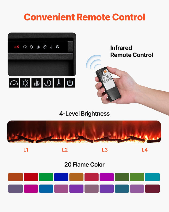 Fireplace TV Stand, Farmhouse Fireplace TV Stand for TVs up to 100 inch, Farmhouse Entertainment Center with 60 inch Fireplace & Storage Drawers for Living Room Bedroom, Remote Control, White