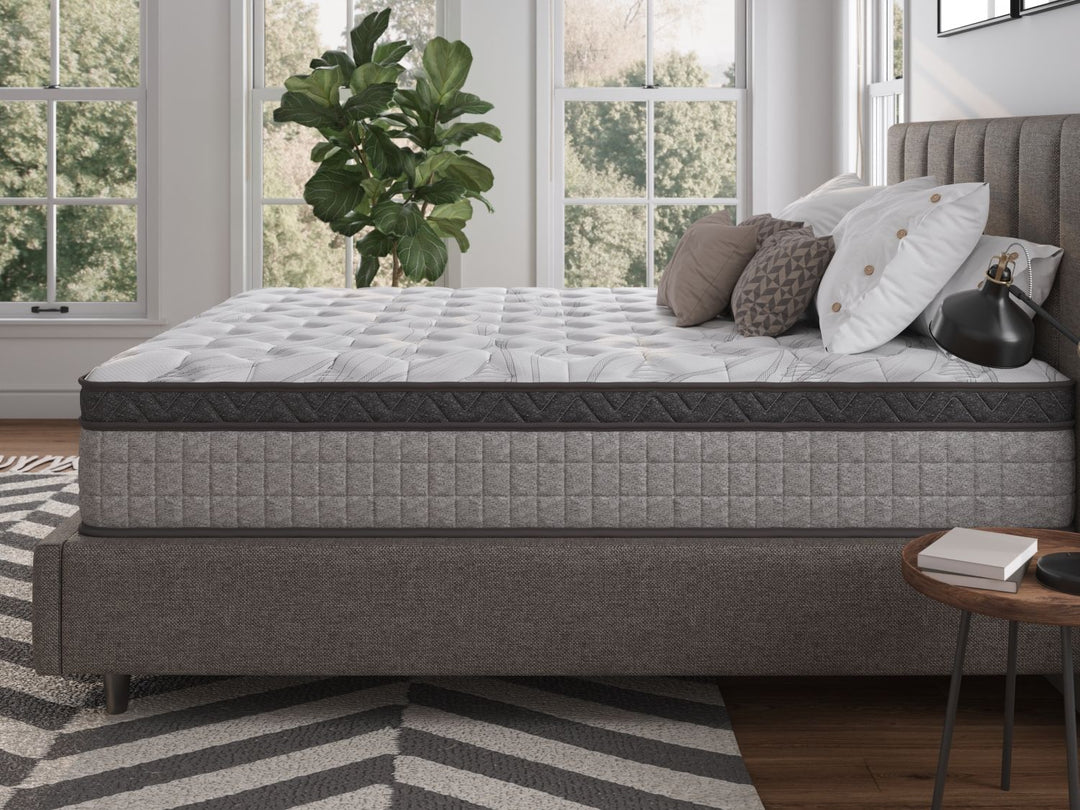 Assembled in USA - High Quality 10" Twin Diamond Innerspring Hybrid and Cooling Gel Memory Foam Mattress, Pressure Relief, and Motion Isolation, CertiPUR-US and Oeko TEX Certified