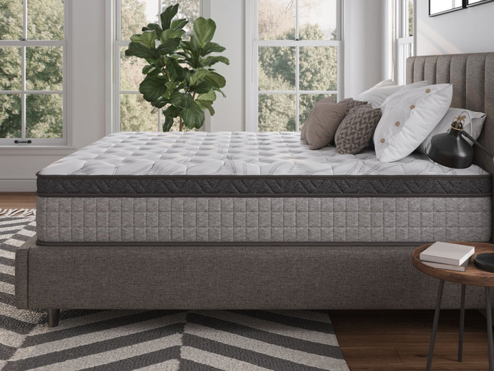 Assembled in USA - High Quality 10" Twin Diamond Innerspring Hybrid and Cooling Gel Memory Foam Mattress, Pressure Relief, and Motion Isolation, CertiPUR-US and Oeko TEX Certified