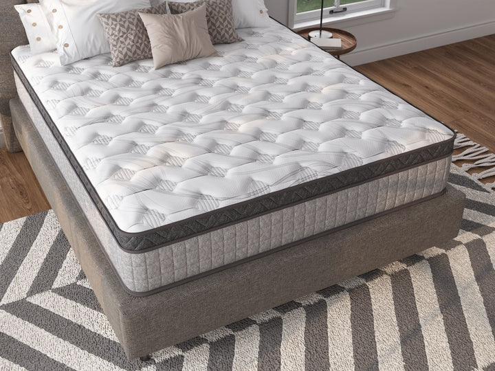 Assembled in USA - High Quality 10" Twin Diamond Innerspring Hybrid and Cooling Gel Memory Foam Mattress, Pressure Relief, and Motion Isolation, CertiPUR-US and Oeko TEX Certified
