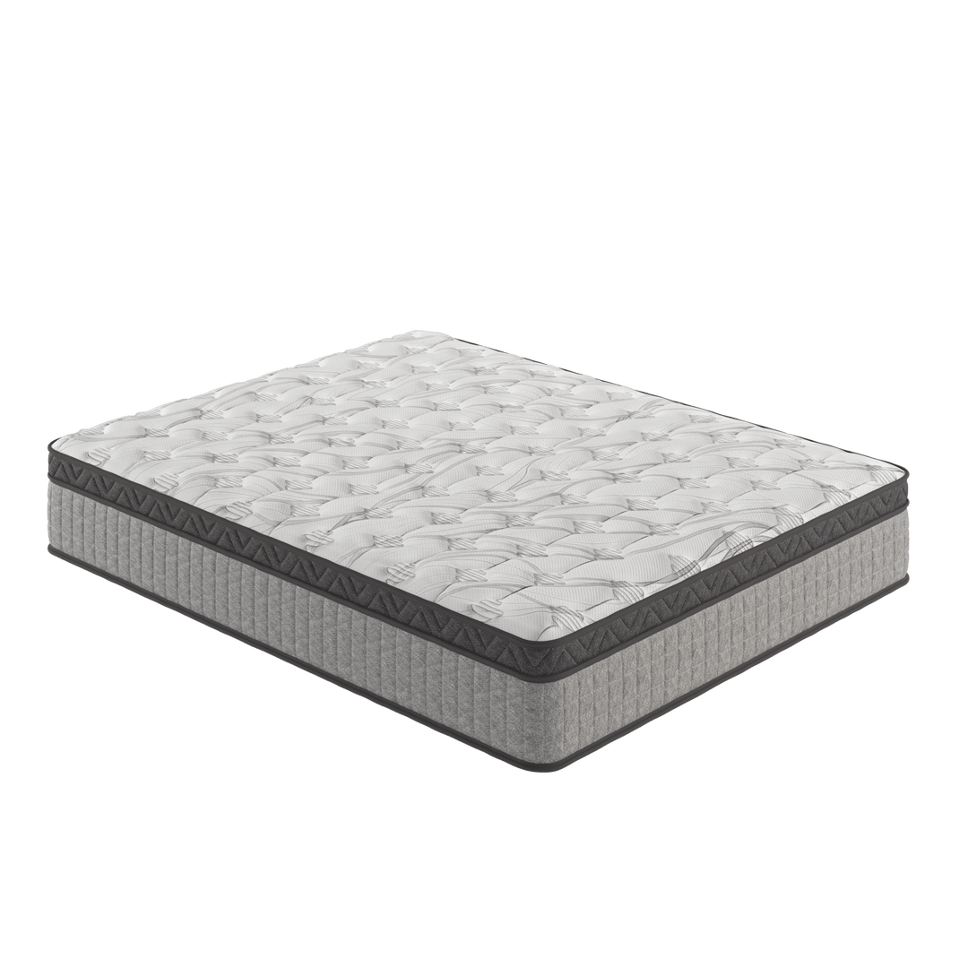 Assembled in USA - High Quality 10" Twin Diamond Innerspring Hybrid and Cooling Gel Memory Foam Mattress, Pressure Relief, and Motion Isolation, CertiPUR-US and Oeko TEX Certified