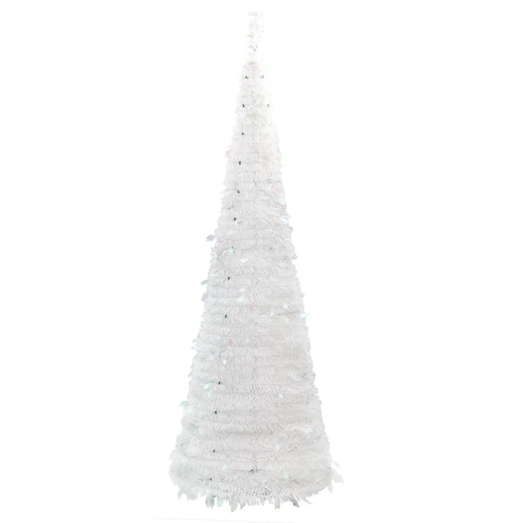 Artificial Christmas Tree Pop-up 100 LEDs White 59.1"