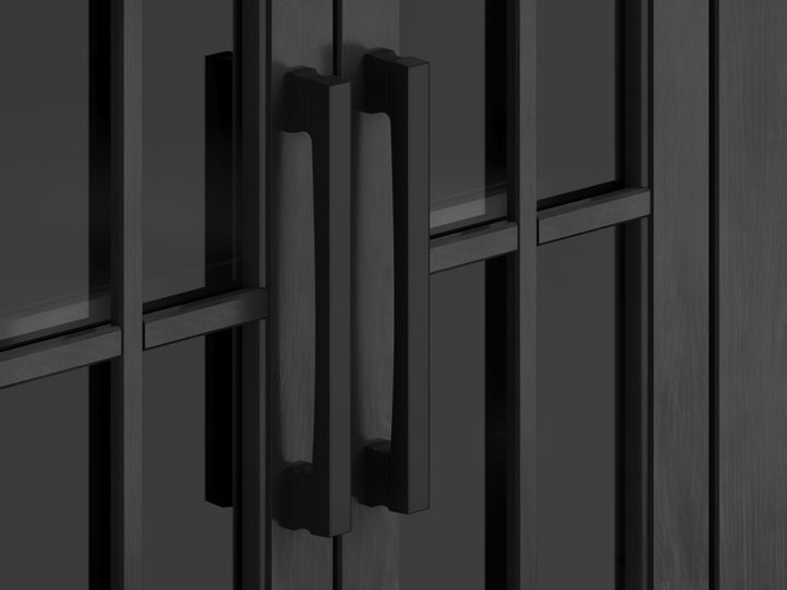 Bridgevine Home Essex 97 inch Fireplace TV Stand Console for TVs up to 100 inches, Minimal Assembly, Black and Whiskey Finish