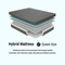 60" X 80" X 8" inch Queen Size Bed Mattress Gel-Infused Memory Foam Hybrid Mattress, Dark Gray, Mattress in a Box, Firm Comfort Mattress