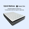 Premium 60" X 80" X 14" inch Pocket Coil Hybrid Mattress, Queen Size, Plush Gel Memory Foam Mattress, White/Gray