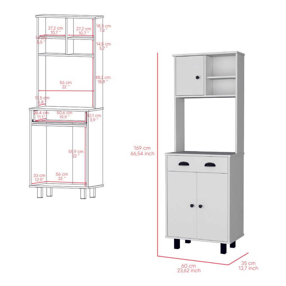 Kitchen Pantry Naomi, Kitchen, White