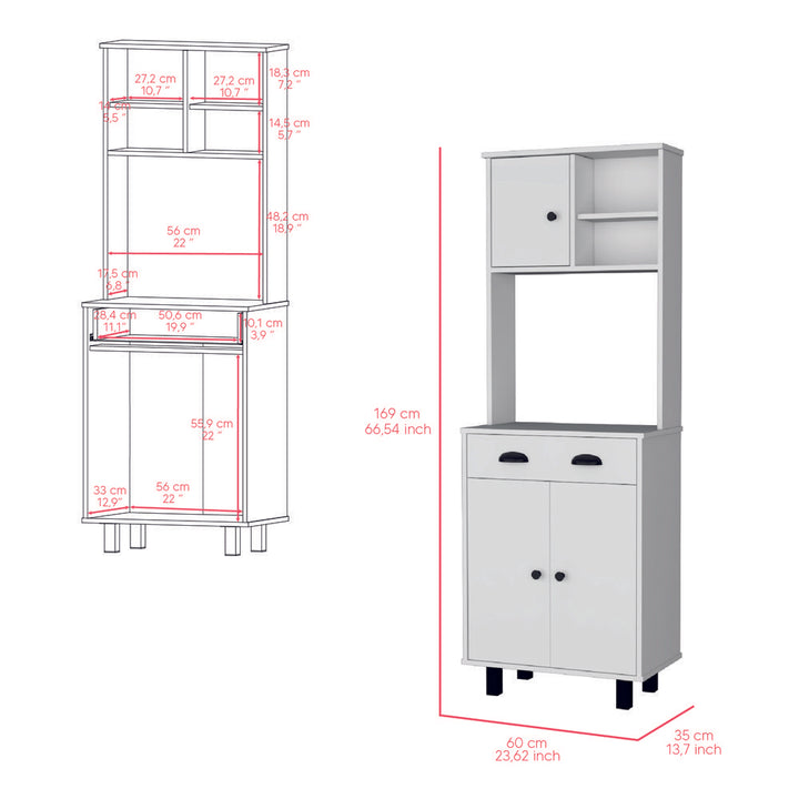Kitchen Pantry Naomi, Kitchen, White
