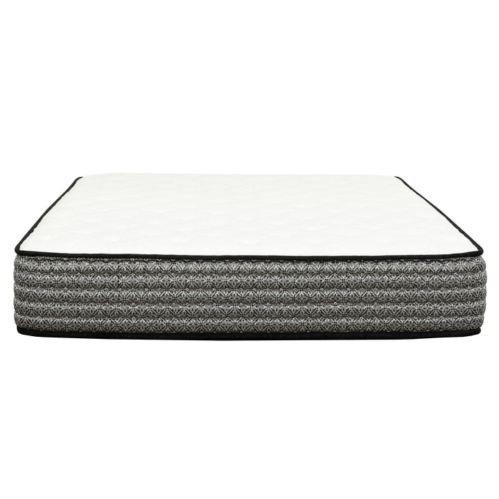 Premium 12 in. Full Size Pocket Coil Hybrid Mattress, Plush Gel Memory Foam Mattress, White/Gray