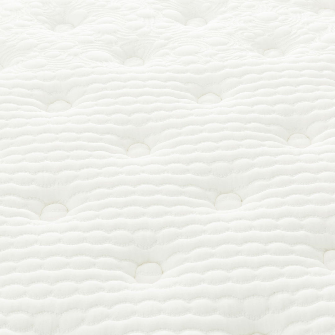 Premium 12 in. Full Size Pocket Coil Hybrid Mattress, Plush Gel Memory Foam Mattress, White/Gray