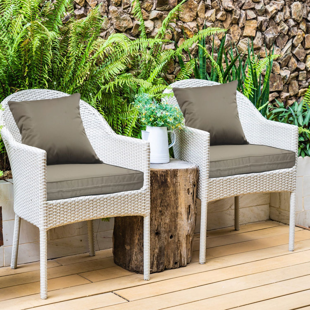 Outdoor Seat Cushion Set Waterproof Patio Furniture Cushion and Back Pillow Fade Resistant Deep Seat Set Chair Pad with Removable Cover for Chair Sofa Couch