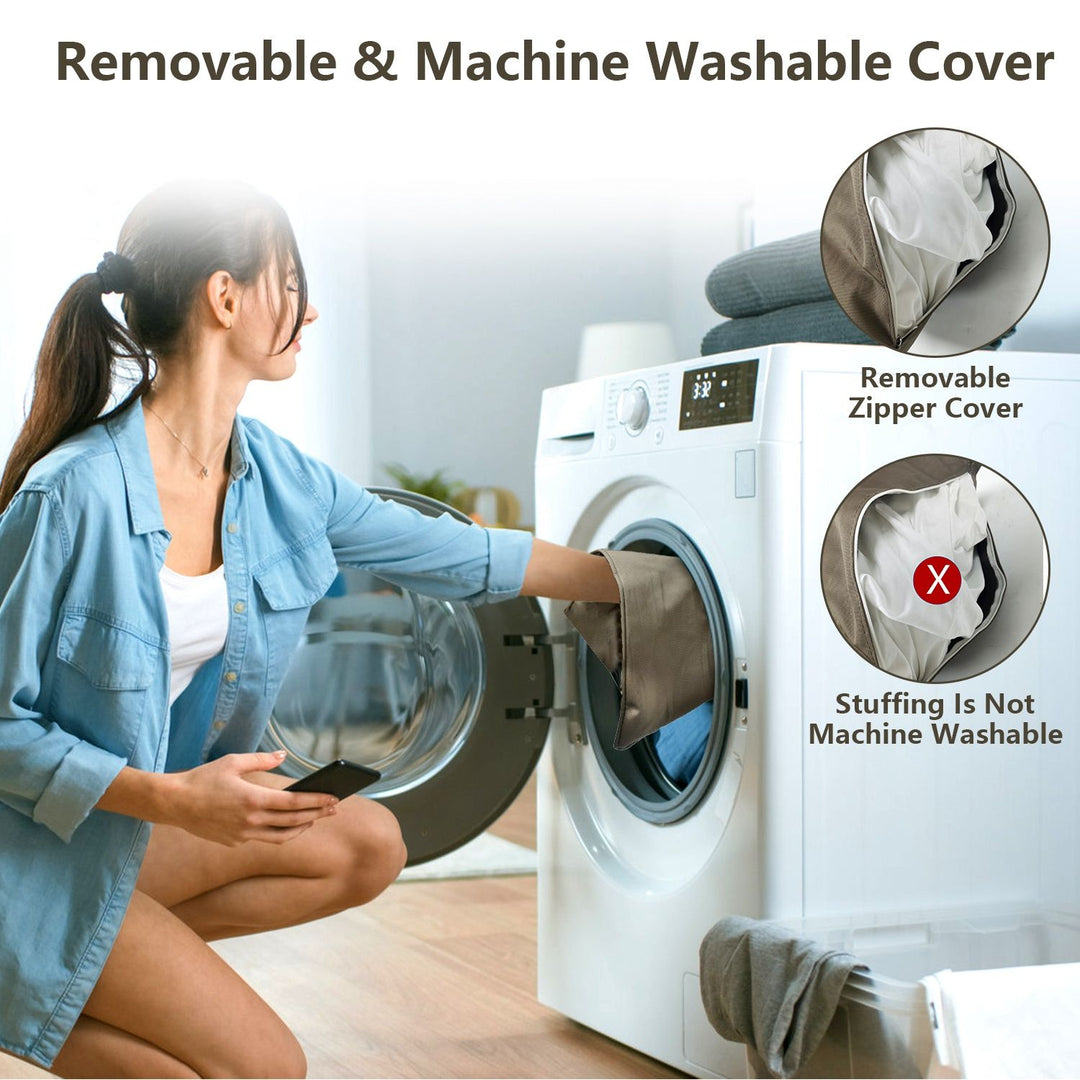 Outdoor Seat Cushion Set Waterproof Patio Furniture Cushion and Back Pillow Fade Resistant Deep Seat Set Chair Pad with Removable Cover for Chair Sofa Couch