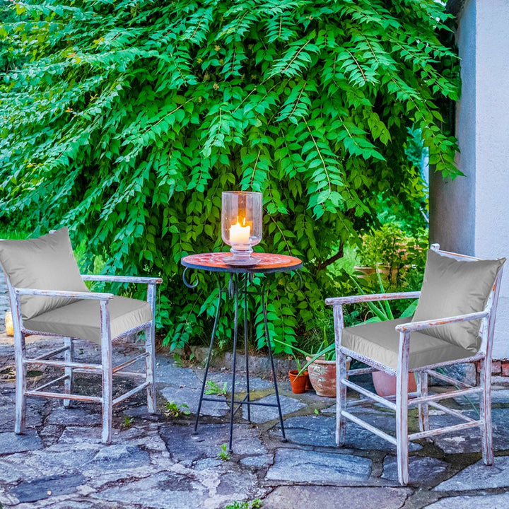 Outdoor Seat Cushion Set Waterproof Patio Furniture Cushion and Back Pillow Fade Resistant Deep Seat Set Chair Pad with Removable Cover for Chair Sofa Couch