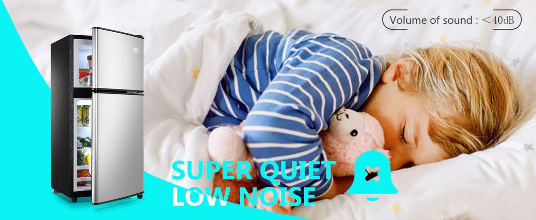 3.5Cu.Ft Compact Refrigerator Mini Fridge with Freezer, Small Refrigerator with 2 Door, 7 Level Thermostat Removable Shelves for Kitchen, Dorm, Apartment