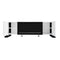 ON-TREND Modern TV Stand with 34.2" Non-heating Electric Fireplace, High Gloss Entertainment Center with 2 Cabinets, Media Console for TVs up to 78", Whit