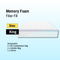 VEVOR Mattress Topper Premium Memory Foam Fiber Fill King Size 4 inch Thickness