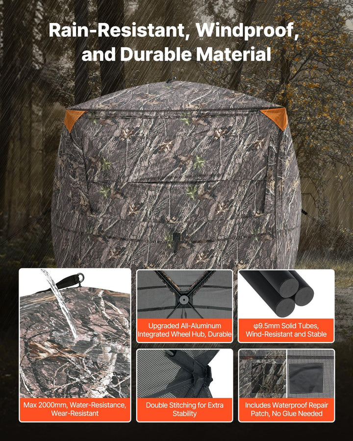 Portable Hunting Blind – 4-5 Person See-Through Ground Deer Blind | Trufairs