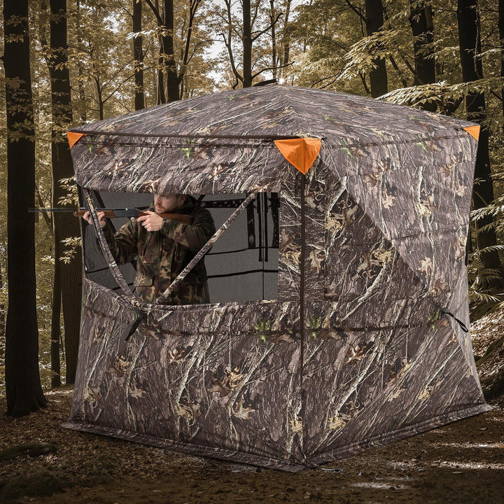 Portable Hunting Blind – 4-5 Person See-Through Ground Deer Blind | Trufairs