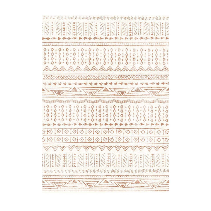 Large Area Rug 5 x 7 ft Anti-Skid and Tear-Resistant Floor Mat Modern Beige