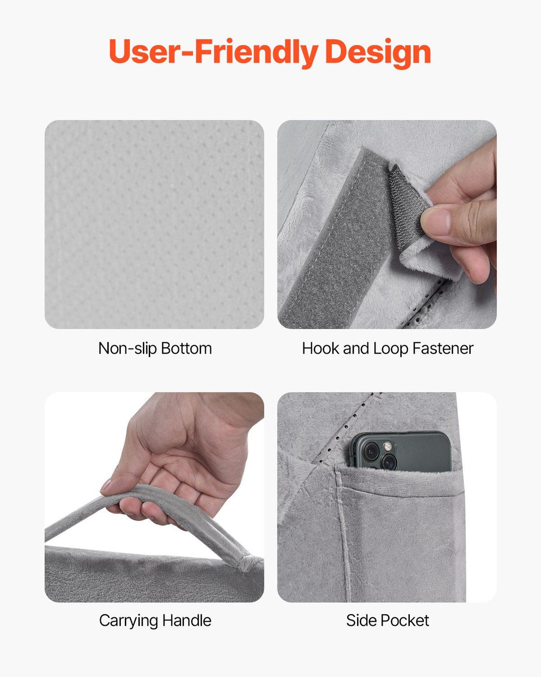 Orthopedic Bed Wedge Pillow 4 Pcs Adjustable for Back Leg Neck Sleep GERD