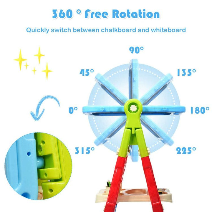 Height Adjustable Kids Art Easel Magnetic Double-Sided Board