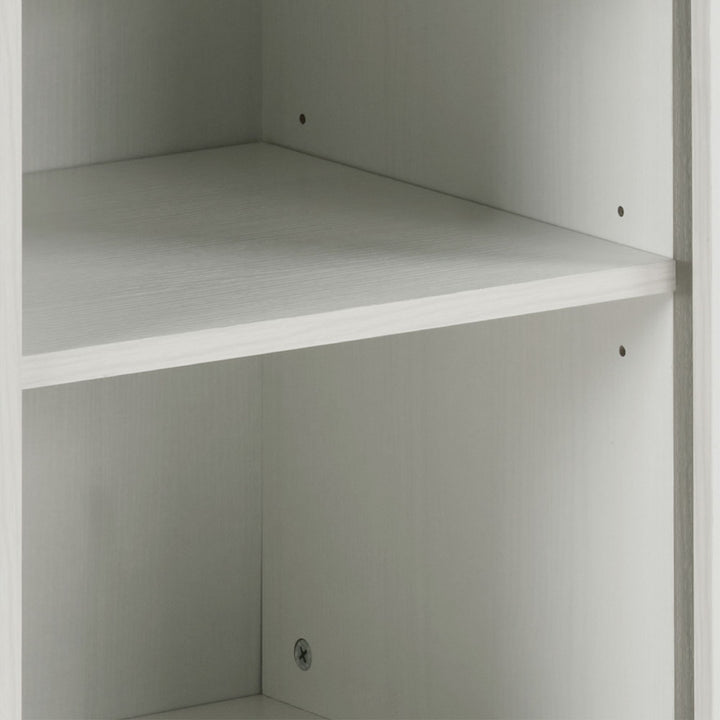 Modern Farmhouse TV Media Stand, Large Barn Inspired Home Entertainment Console, with 23" Fireplace Insert, for TV Up to 65'', with Open Shelves and Closed Cabinets, White