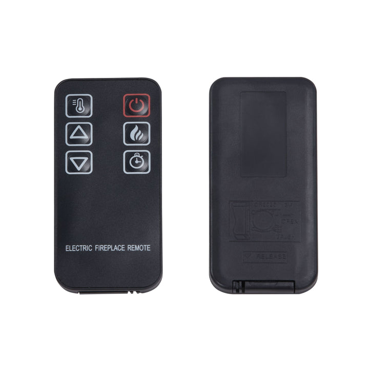 Fireplace TV Stand for Television up to 65 Inch with Storage and Farmhouse Sliding Barn Doors, Entertainment Center with Cabinet and Shelves,White