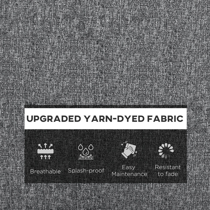 Outsunny 4-Piece Patio Chair Cushion and Back Pillow Set, Seat Replacement Patio, Cushions Set for Outdoor Garden Furniture, Gray