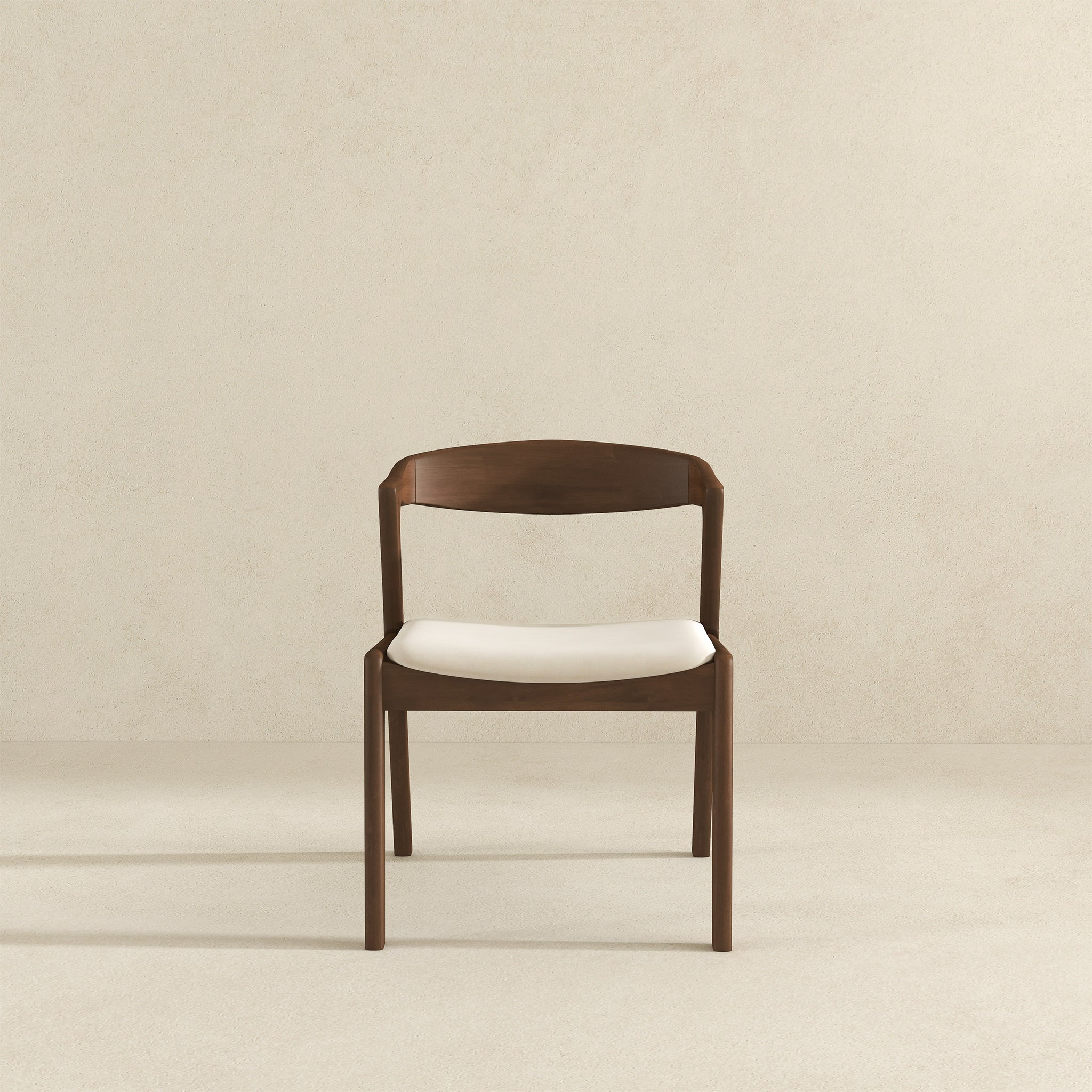 Dakota Solid Wood Cream Velvet Dining Chair