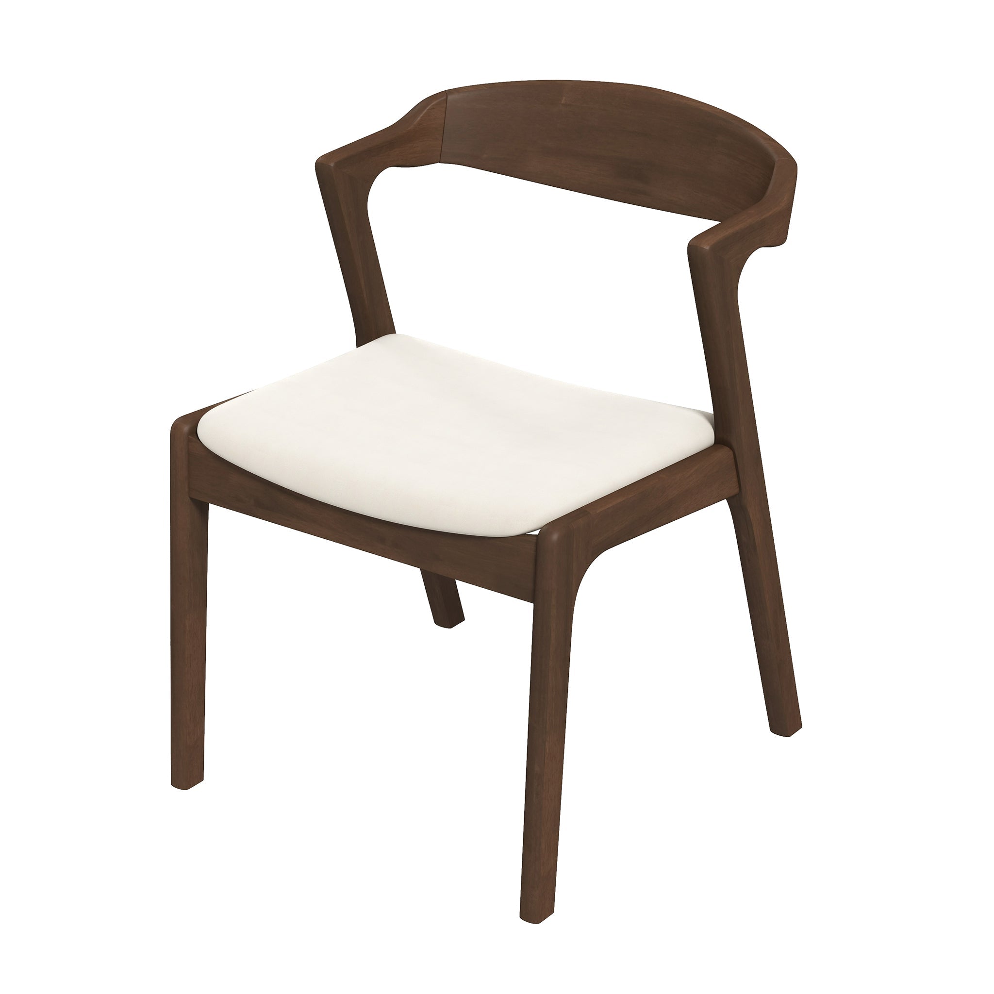 Dakota Solid Wood Cream Velvet Dining Chair