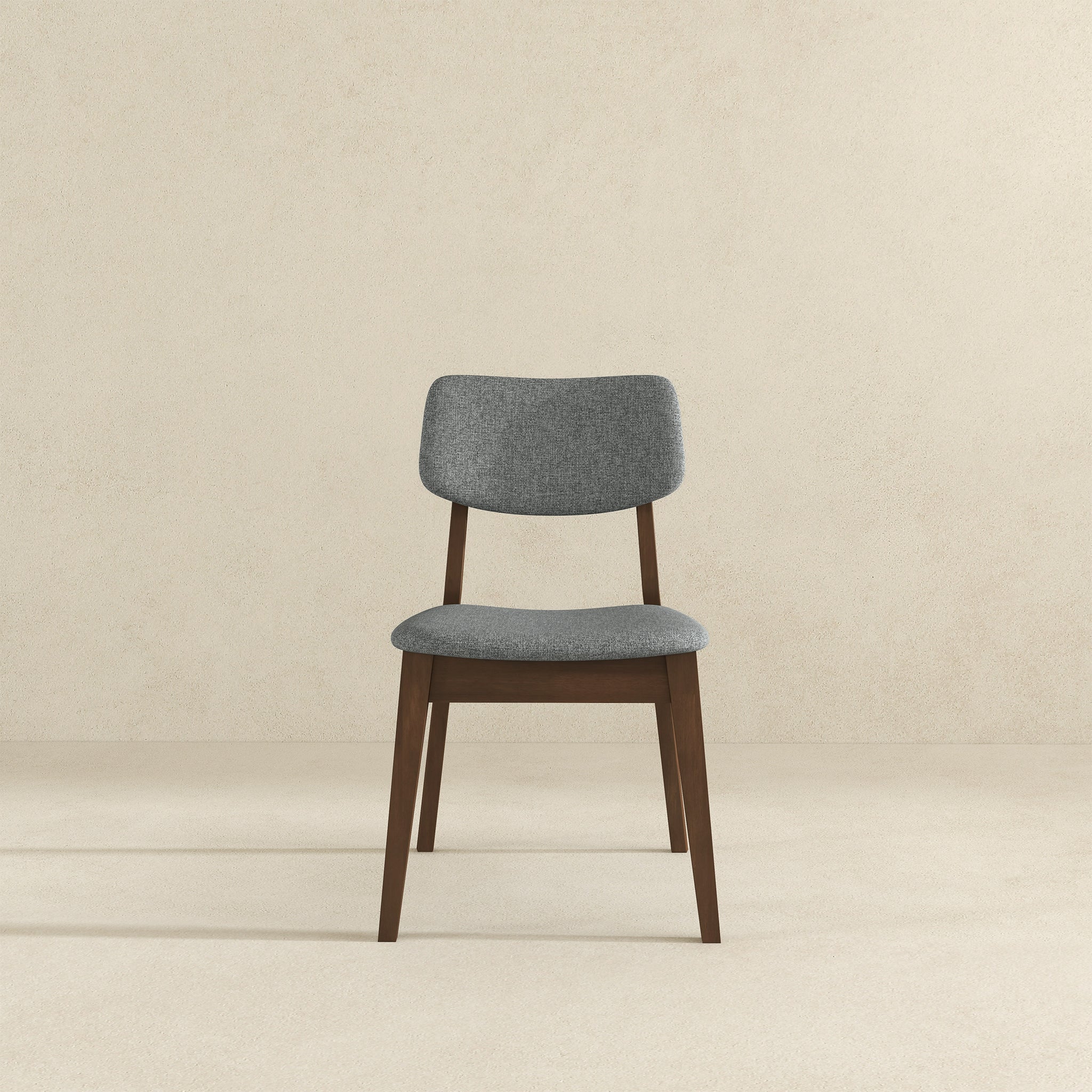 Dark Grey Fabric Solid Back Side Chair