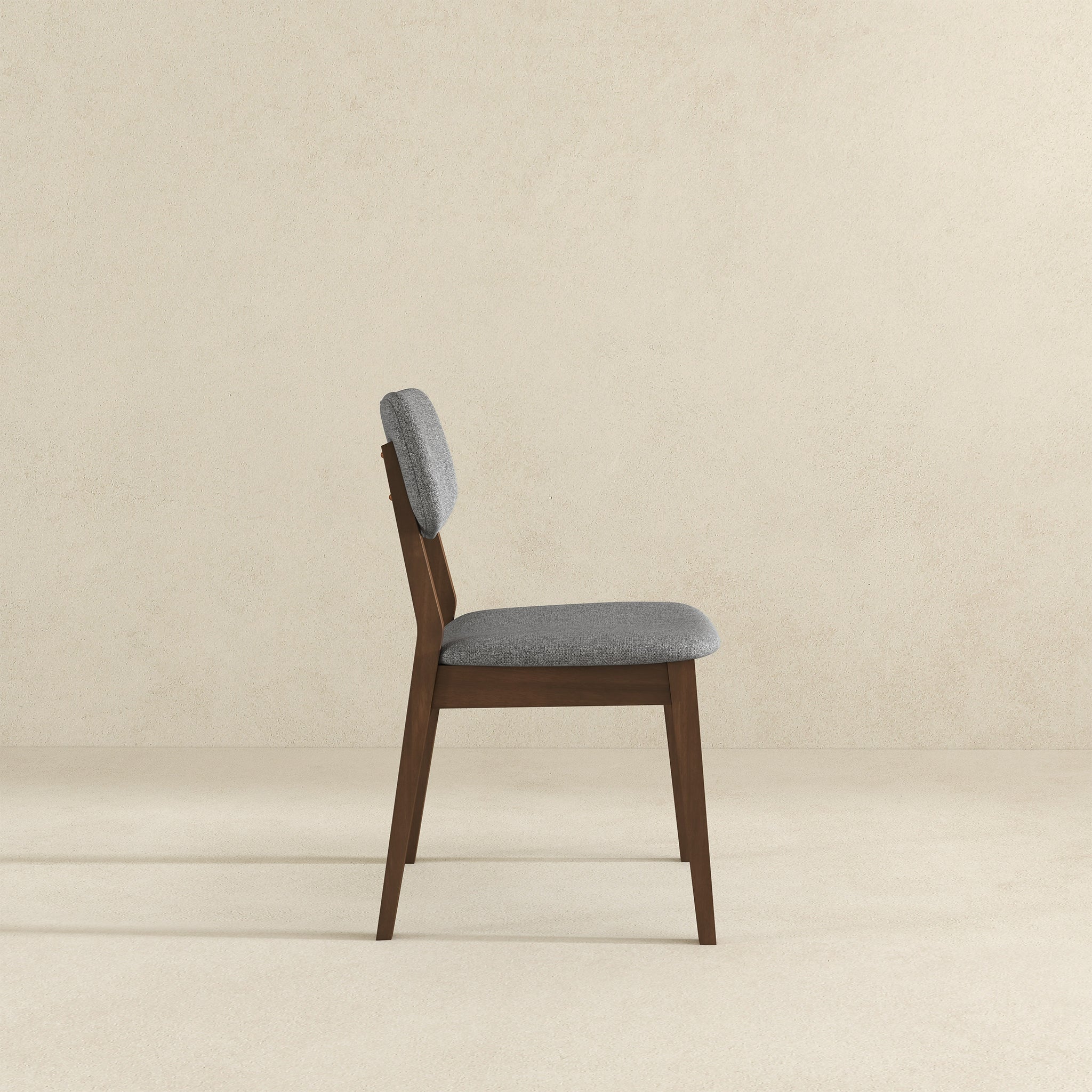 Dark Grey Fabric Solid Back Side Chair