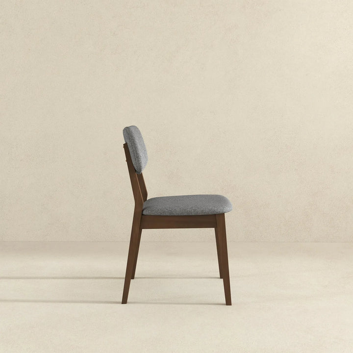 Dark Grey Fabric Solid Back Side Chair