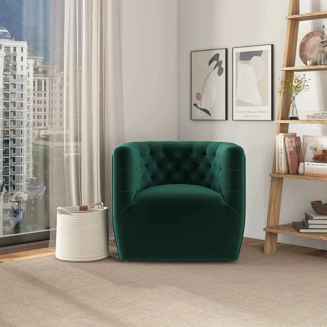 Delaney Velvet Swivel Chair