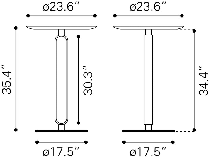 Derry Counter Table Black