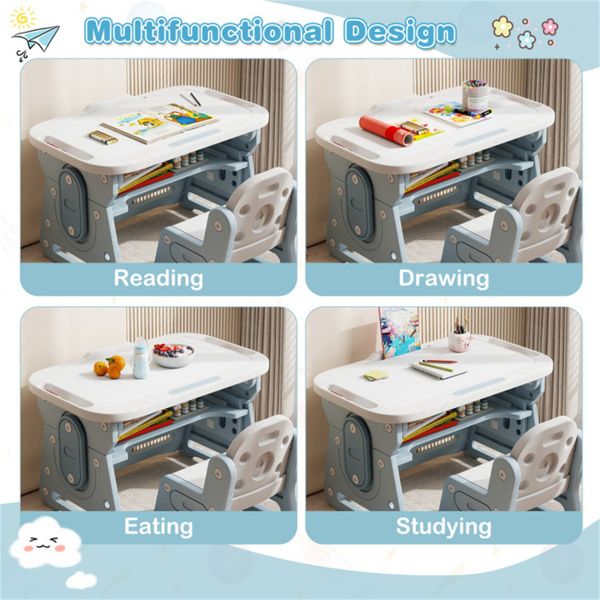 Kids Activity Table with Abundant Storage – 31.5″ x 19.5″ Multi-Function Table | Trufairs