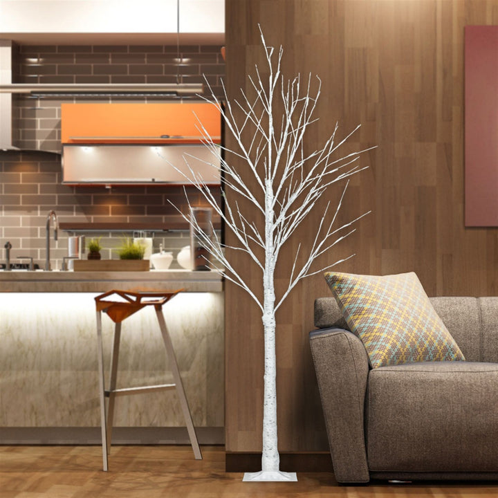 4FT Snowflake Christmas Tree with 48 LED Lamp; Artificial Snowflake Pine Tree Home Decoration for Holiday/Party/Christmas/Wedding RT