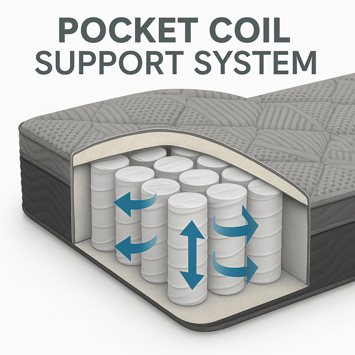 Hybrid 8 Inch Firm Full Mattress with Pocketed Coils