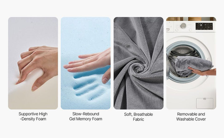 Orthopedic Bed Wedge Pillow 4 Pcs Adjustable for Back Leg Neck Sleep GERD