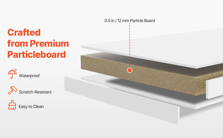 Desktop Bookshelf, 3-Tier Desktop Storage Organizer, 37" x 10" x 31.1" Office Storage Rack Wood Display Shelf, Desktop Bookshelf Hutch with Two Fabric Drawers, for Office, Home & Dorm, White