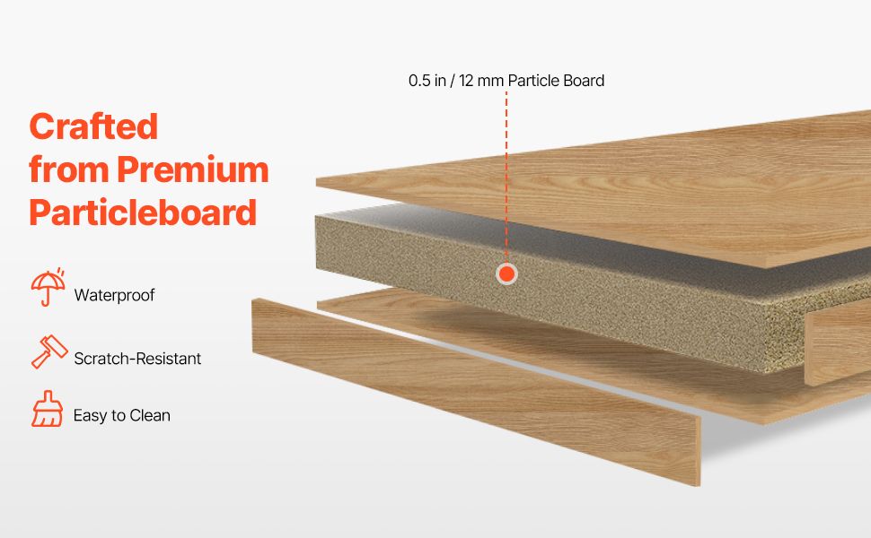 VEVOR Desktop Bookshelf, 3-Tier Wood Desktop Storage Organizer, 37" x 10" x 31.1" Office Storage Rack Wood Display Shelf, Desktop Bookshelf Hutch with Two Fabric Drawers, for Office, Home & Dorm