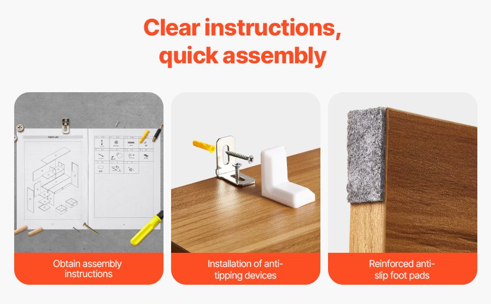 VEVOR Desktop Bookshelf, 3-Tier Wood Desktop Storage Organizer, 37" x 10" x 31.1" Office Storage Rack Wood Display Shelf, Desktop Bookshelf Hutch with Two Fabric Drawers, for Office, Home & Dorm