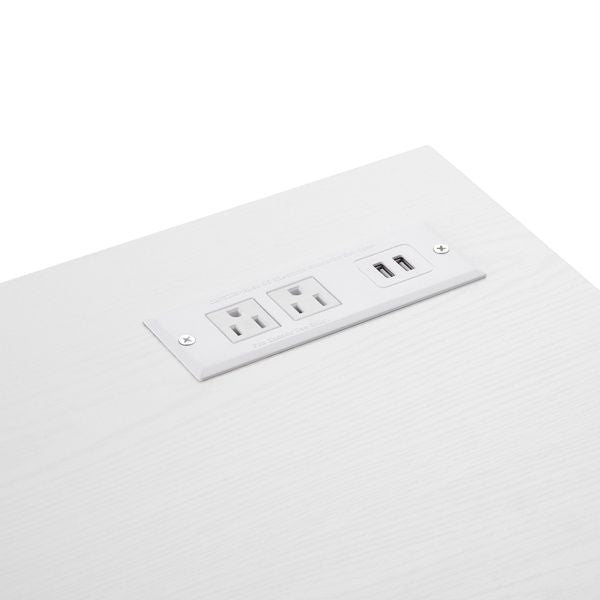 TV Stand Electric Fireplace Glass Shelves, 3D Fireplace TV Stand with LED Lights Wood with USB Charging Outlet Modern Television Table Center for TV up to 62" White, 58''W*15.5''D*24.4