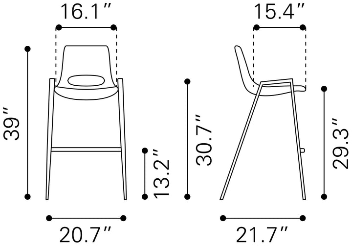 Desi Barstool Black