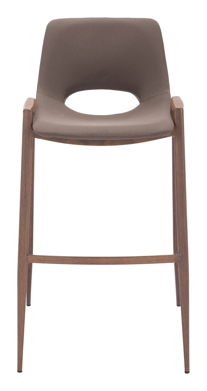 Desi Barstool Brown & Walnut