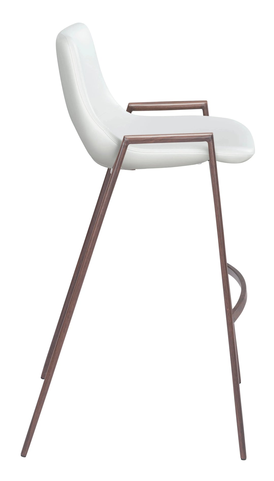 Desi Barstool White & Walnut
