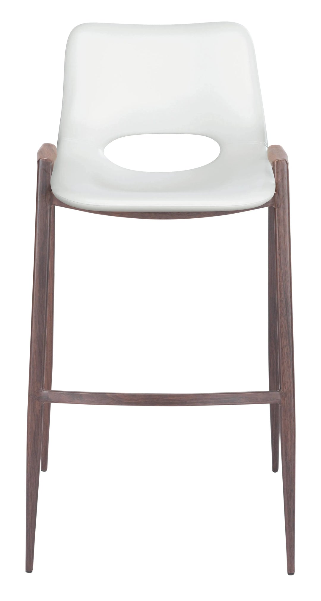 Desi Barstool White & Walnut