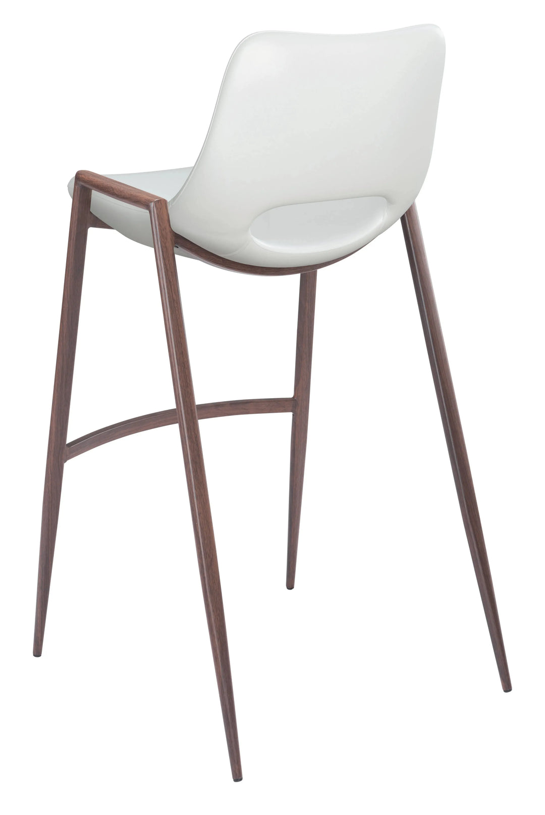 Desi Barstool White & Walnut