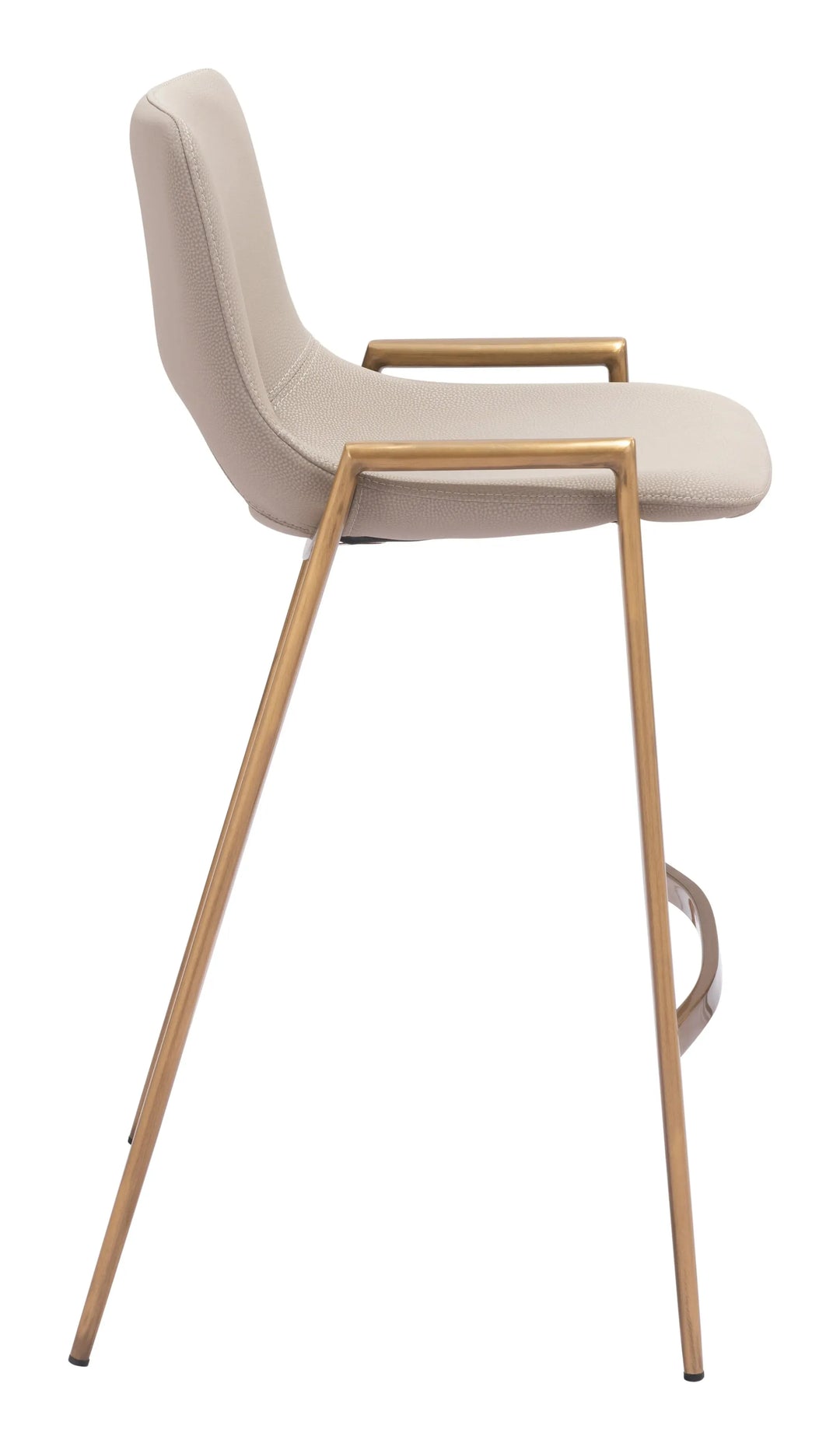 Desi Counter Stool Beige & Gold