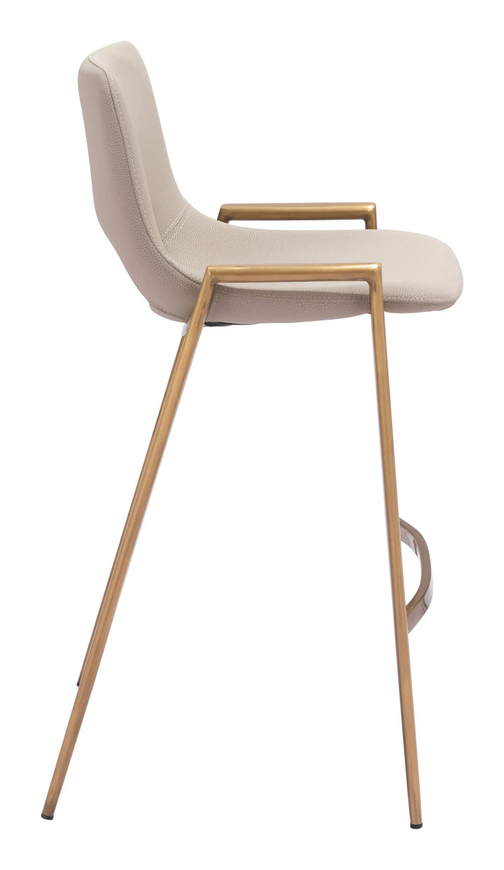 Desi Counter Stool Beige & Gold