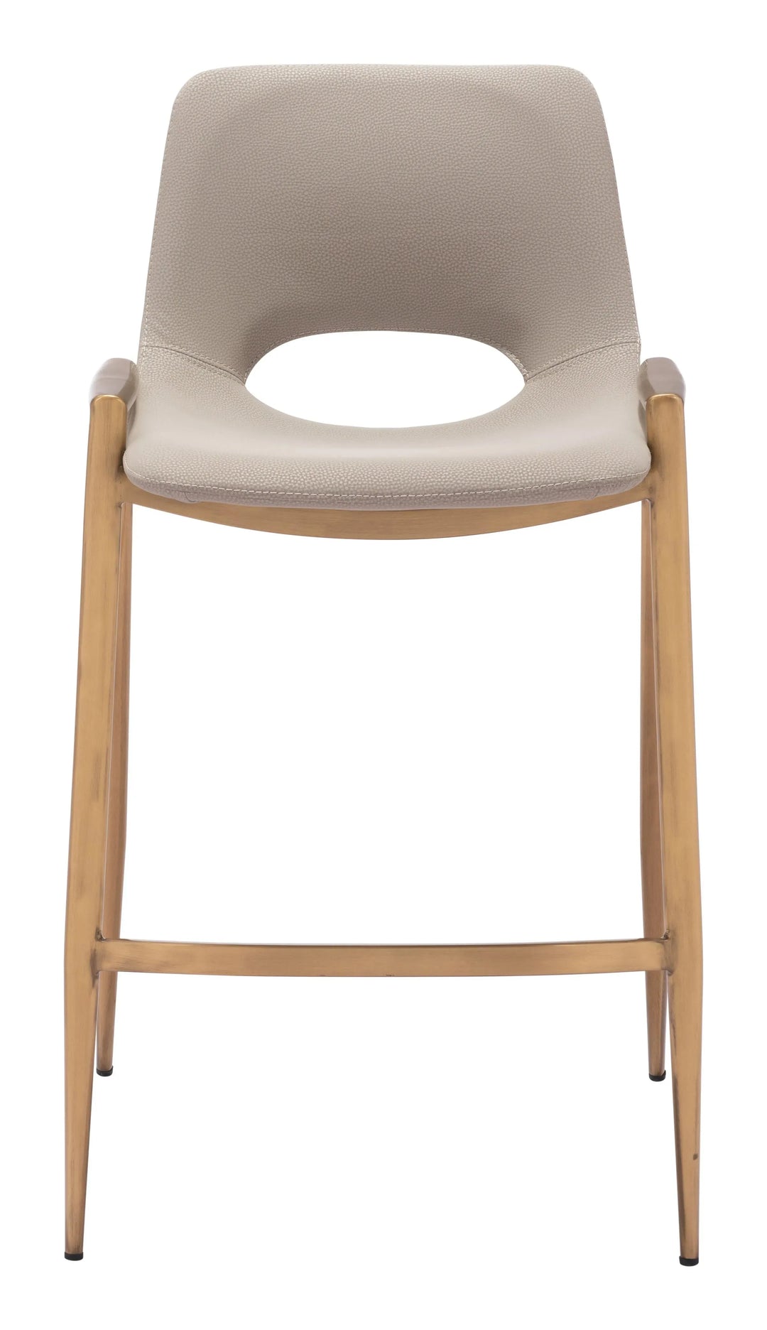 Desi Counter Stool Beige & Gold